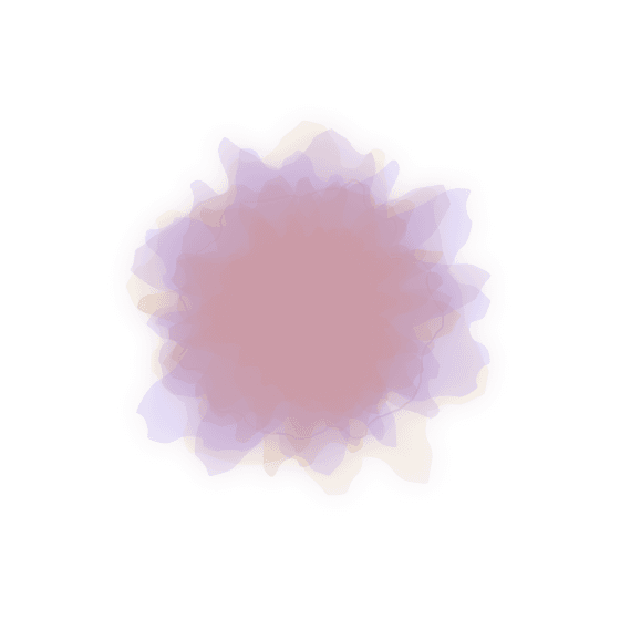 A layered Synff Fingerprint emblem in violet, pink, and terracotta